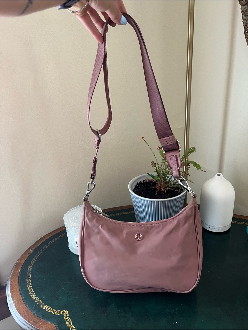 lululemon athletica Mauve Shoulder Bag with Adjustable Strap